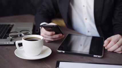 Using smart watch smartphone tablet laptop and computer