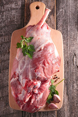 Sticker - raw lamb leg