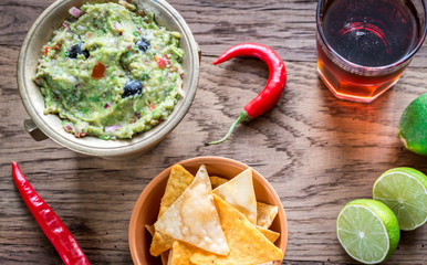 Poster - Guacamole with tortilla chips