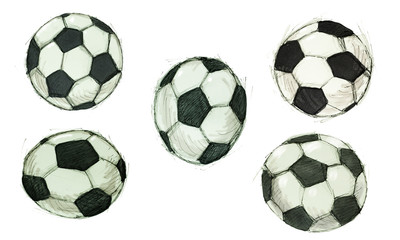 Canvas Print - soccer ball illustration