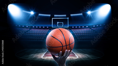 Fotomural Basketball arena with player