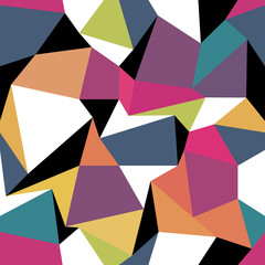 Aufkleber - Colorful abstract triangles. Seamless abstract geometric pattern