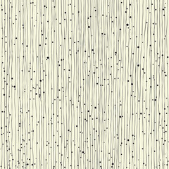 Aufkleber - Thin vertical lines and dots. Seamless hand-drawn pattern