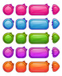 Cute colorful glossy girlie buttons