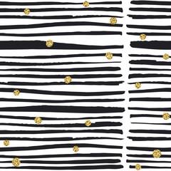 Aufkleber - Abstract Calligraphy Lines Seamless Pattern on White Background
