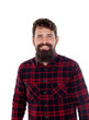 © Gelpi - Handsome man with long beard wearing checkered shirt