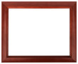 © wittayayut - Mahogany picture frame isolated on white color.