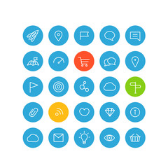 Aufkleber - Modern web and mobile application pictograms collection. Lineart