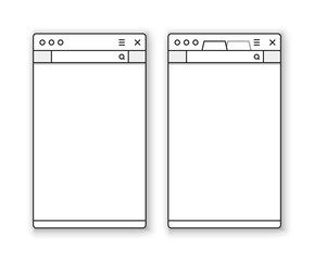 Leinwandbilder - Opened browser window template. Past your content into it 
