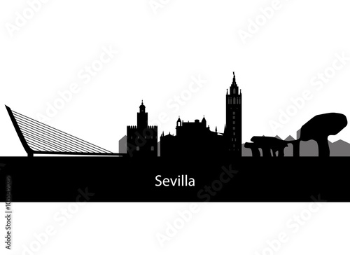 Skyline Of The City Of Seville In Spain Comprar Este Vector De Stock Y Explorar Vectores Similares En Adobe Stock Adobe Stock