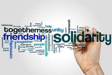 Wall Mural - Solidarity word cloud