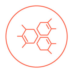 Wall Mural - chemical formula line icon.