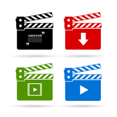 Poster - Video clapper icon