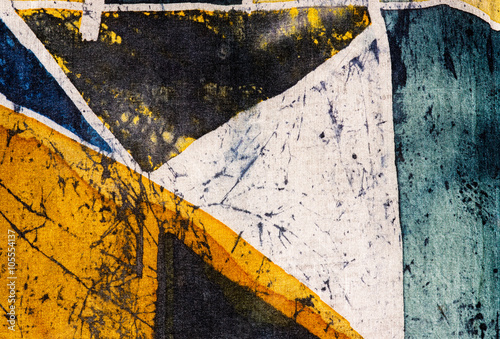 Tapeta ścienna Geometria, gorący batik, tekstura tła, ręcznie robione na jedwabiu, sztuka abstrakcyjnego surrealizmu