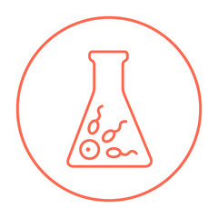 Sticker - In vitro fertilisation line icon.