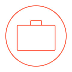 Poster - Briefcase line icon.