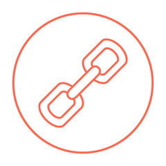 Sticker - Chain links line icon.