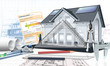 Hausplanung mit Bauzeichnung, Energiesparhaus, Energieausweis