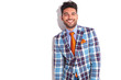 © Viorel Sima - casual man in plaid jacket and orange tie