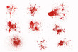 canvas print picture - Various blood splatter
