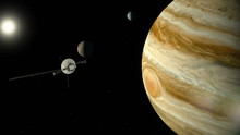 Voyager Spacecraft Jupiter Pass Animation 4k