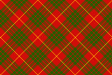Clan Cameron Tartan Diagonal Seamless Pattern