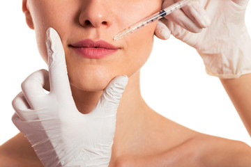 Canvas Print - Facial injection for women