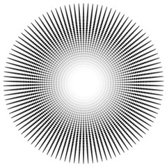 Poster - Abstract radial, dotted element with oval shapes.