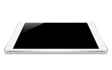 Poster - mock up white tablet perspective angle isolated on white vector design