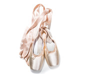Pink Ballet Shoes Isolated