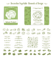Vegetables And Swirl For Design