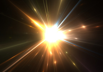 Wall Mural - star explosion with particles
