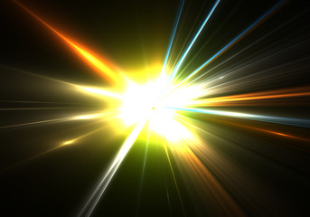 Wall Mural - star explosion with particles