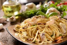 Spaghetti Pasta With Seafood