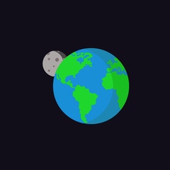Wall Mural - abstract art for earth day holiday with planet