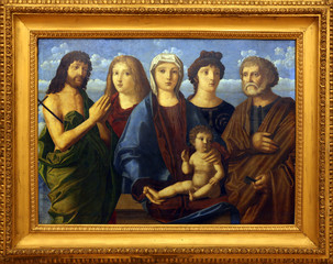 Madonna and Child St. John the Baptist and Peter and donors, Old Masters Collection, Croatian Academy of Sciences in Zagreb, Croatia