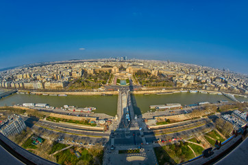 Wall Mural - View from the top of Eiffel Tower, Paris