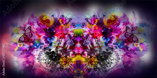 абстрактный цветочный фон с...