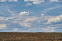 Arable Land And Sky Background