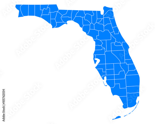 Obraz na płótnie Karte von Florida