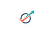 check and arrow up icon business logo