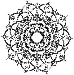 Vector Beautiful Mandala, Patterned Design Element