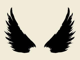Wall Mural - bush sketch of wings