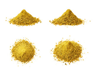 Wall Mural - Pile of yellow curry seasoning isolated