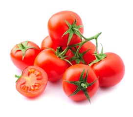 Canvas Print - Ripe tomato closeup isolated