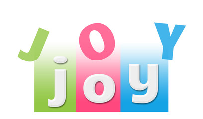 Sticker - Joy Colorful Random Text Stripes 