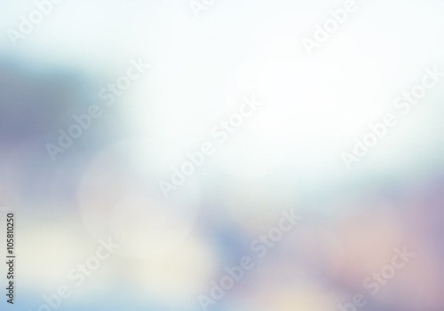 Fotomural Abstract blur view nature sky blue, circle bokeh background. bok