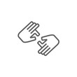 Finger language line icon.
