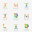 © antishock - Set of linear abstract geometrical icons and logos