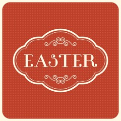 Wall Mural - easter type font with vintage frame